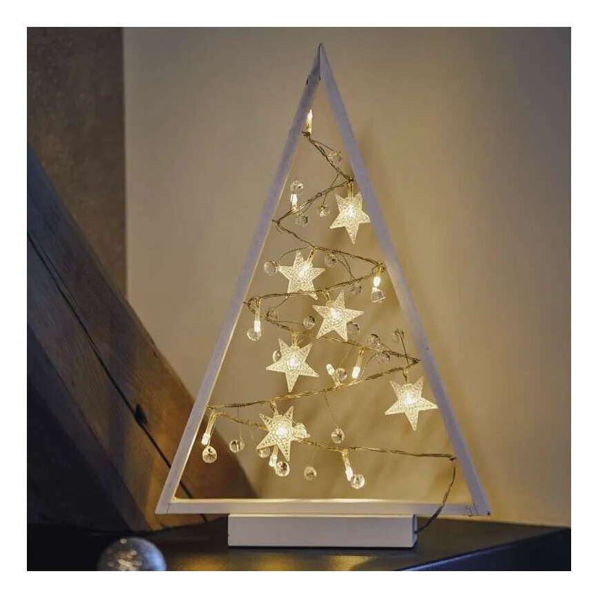 Décoration de Noël 15xLED/2xAA arbre