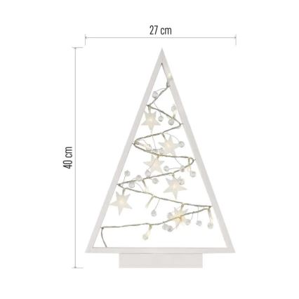 Décoration de Noël 15xLED/2xAA arbre