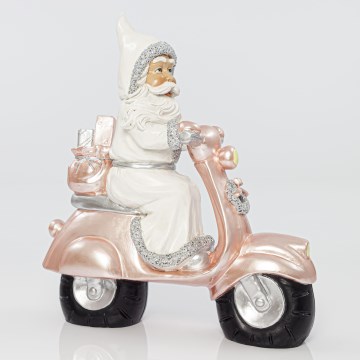 Décoration de Noël 33 cm Père Noël à moto