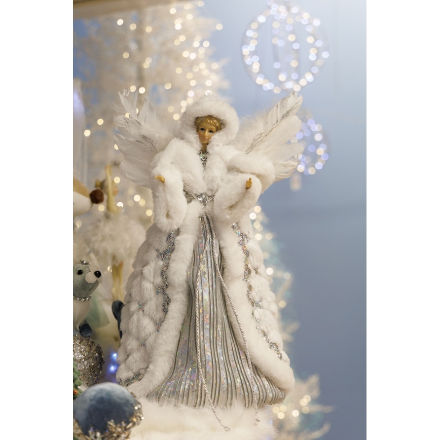 Décoration de Noël 41 cm ange argent