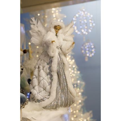 Décoration de Noël 41 cm ange argent