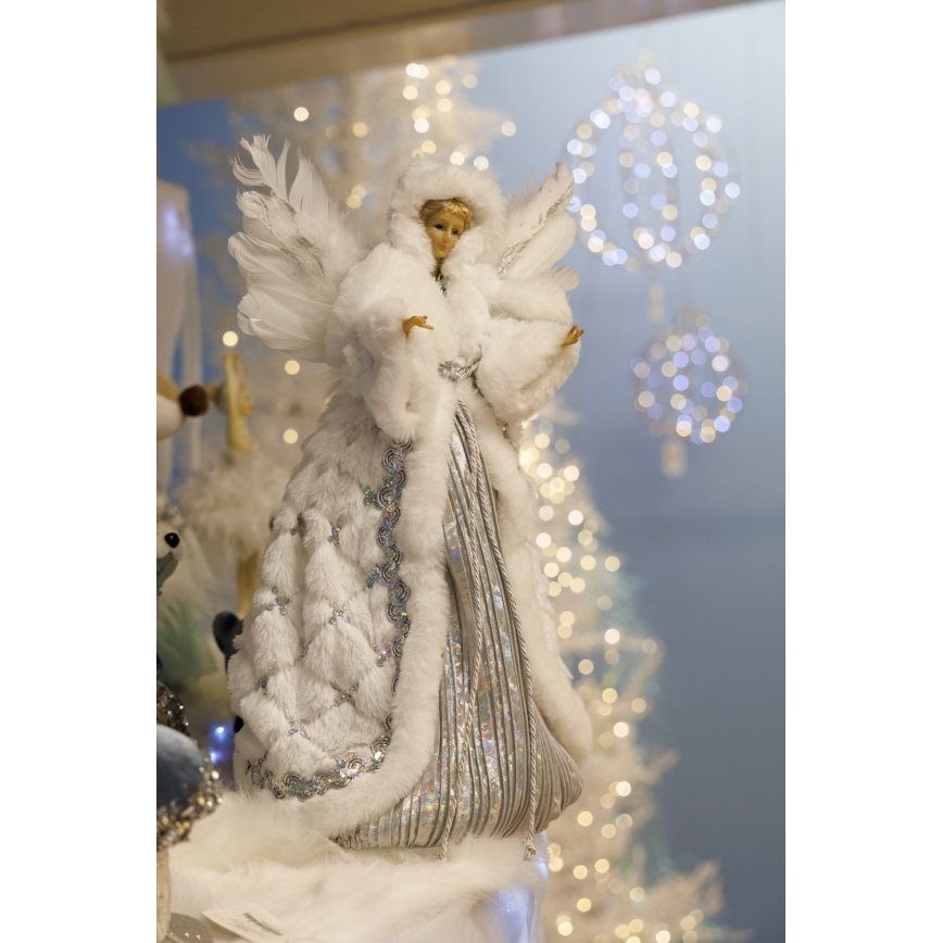 Décoration de Noël 41 cm ange argent
