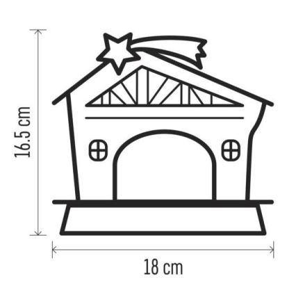Décoration de noël 4xLED/2xAA