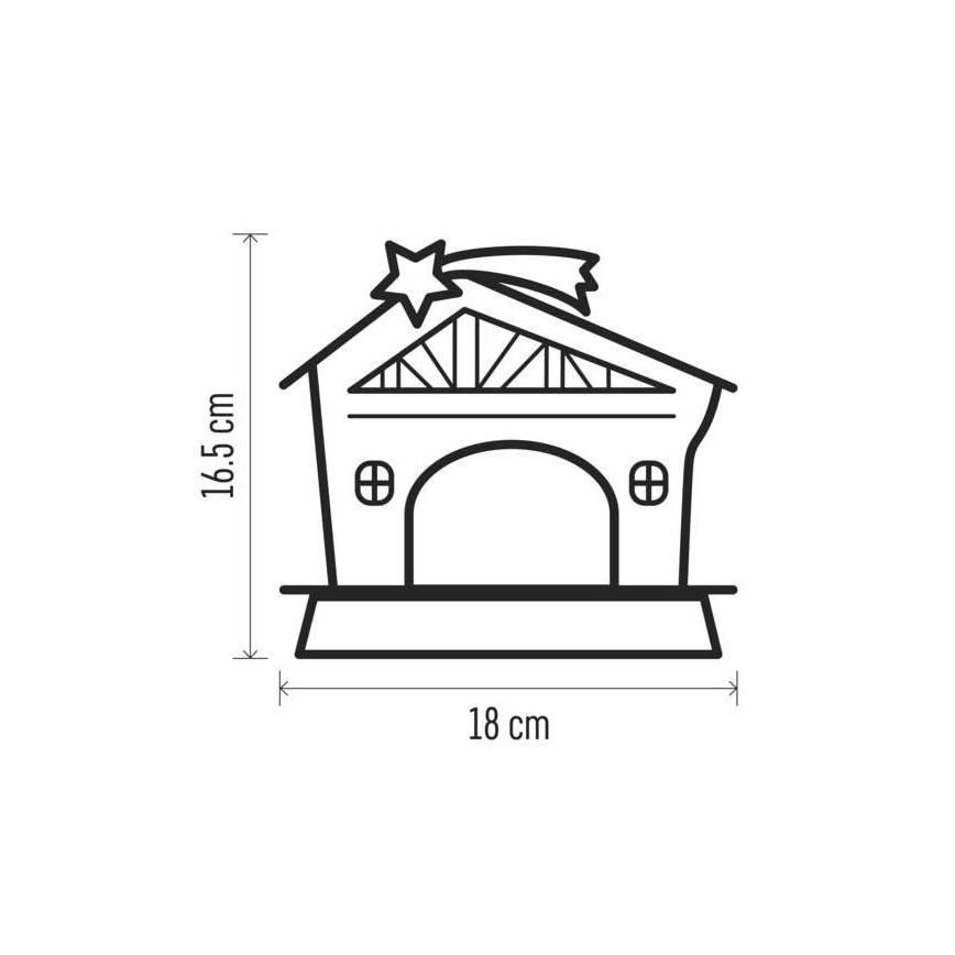 Décoration de noël 4xLED/2xAA
