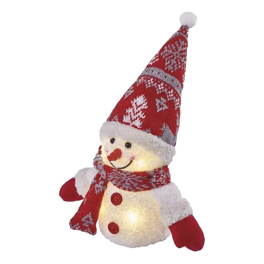 Décoration de Noël 4xLED/3xAAA bonhomme de neige