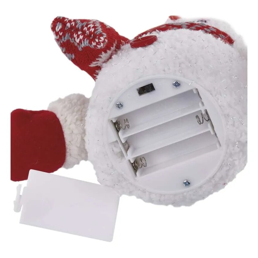 Décoration de Noël 4xLED/3xAAA bonhomme de neige