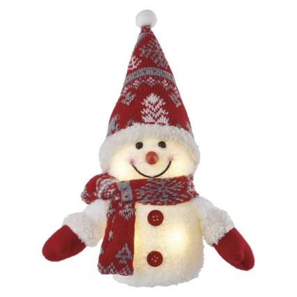Décoration de Noël 4xLED/3xAAA bonhomme de neige