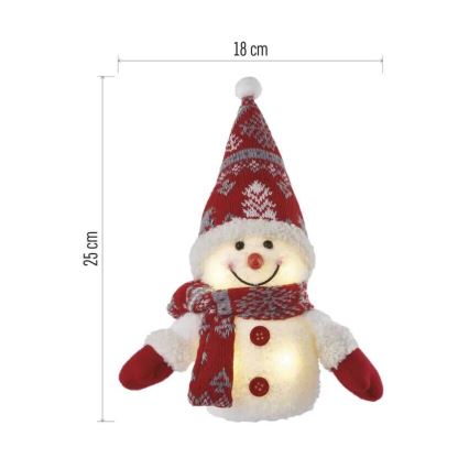 Décoration de Noël 4xLED/3xAAA bonhomme de neige