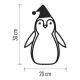 Décoration de noël 5xLED/2xAA pingouin