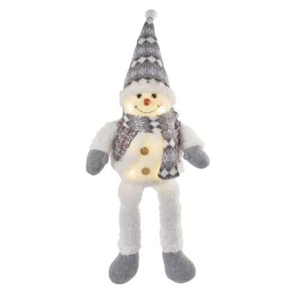 Décoration de Noël 6xLED/3xAA bonhomme de neige