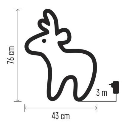 Décoration de noël 80xLED/2,4W/230V