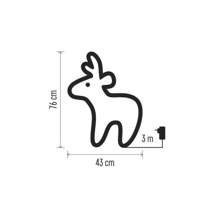 Décoration de noël 80xLED/2,4W/230V