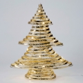Décoration de Noël à LED, 30xLED/3xAA, 40 cm, blanc chaud, sapin/or