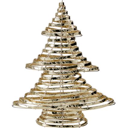 Décoration de Noël à LED, 30xLED/3xAA, 40 cm, blanc chaud, sapin/or