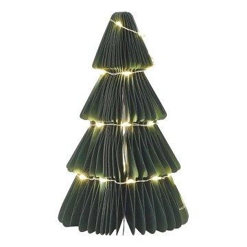 Décoration de Noël à LED — sapin, 35 LED, alimentation 2xAA