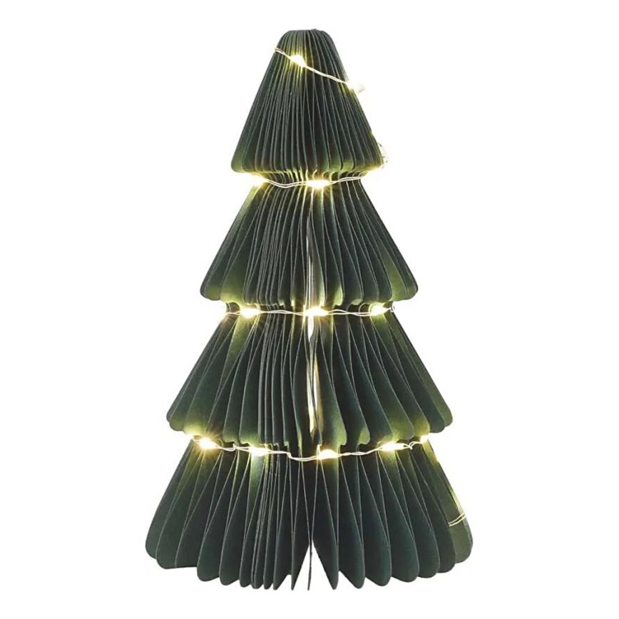 Décoration de Noël à LED — sapin, 35 LED, alimentation 2xAA