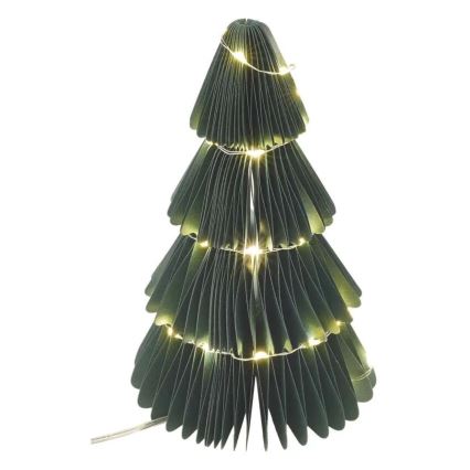 Décoration de Noël à LED — sapin, 35 LED, alimentation 2xAA