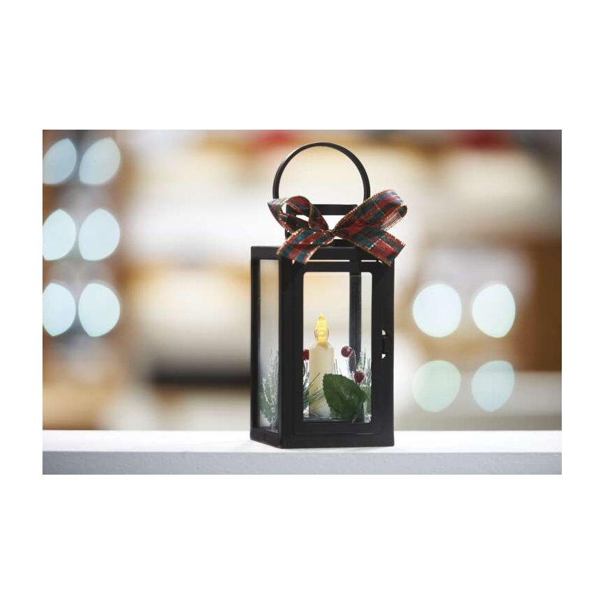 Décoration de noël d'extérieur 1xLED/3xAAA noire