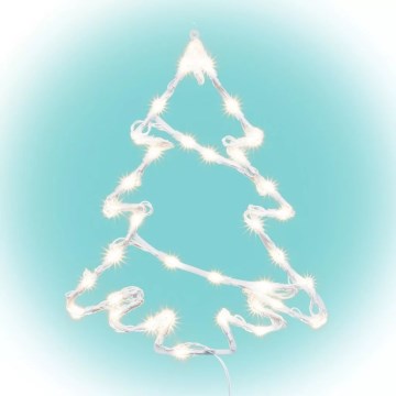 Décoration de Noël d'extérieur pour fenêtres 35xLED/230V IP44 blanc chaud/arbre