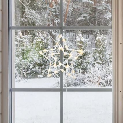 Décoration de Noël d'extérieur pour fenêtres 35xLED/230V IP44 blanc chaud/étoile