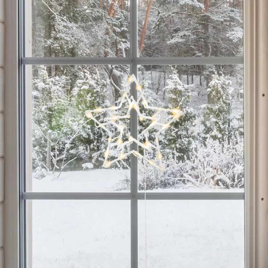 Décoration de Noël d'extérieur pour fenêtres 35xLED/230V IP44 blanc chaud/étoile
