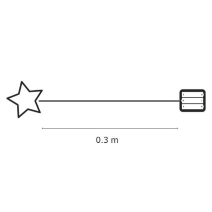 Décoration de Noël d'intérieur STAR IP20 rotin Etoile 30xLED/3W/4,5V