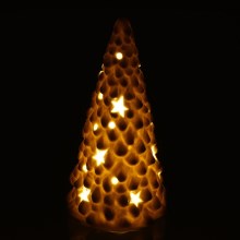 Décoration de Noël en porcelaine LED/3xLR44 sapin