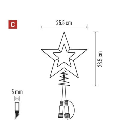 Décoration de Noël extérieure 30xLED/4W/30V IP44 blanc froid