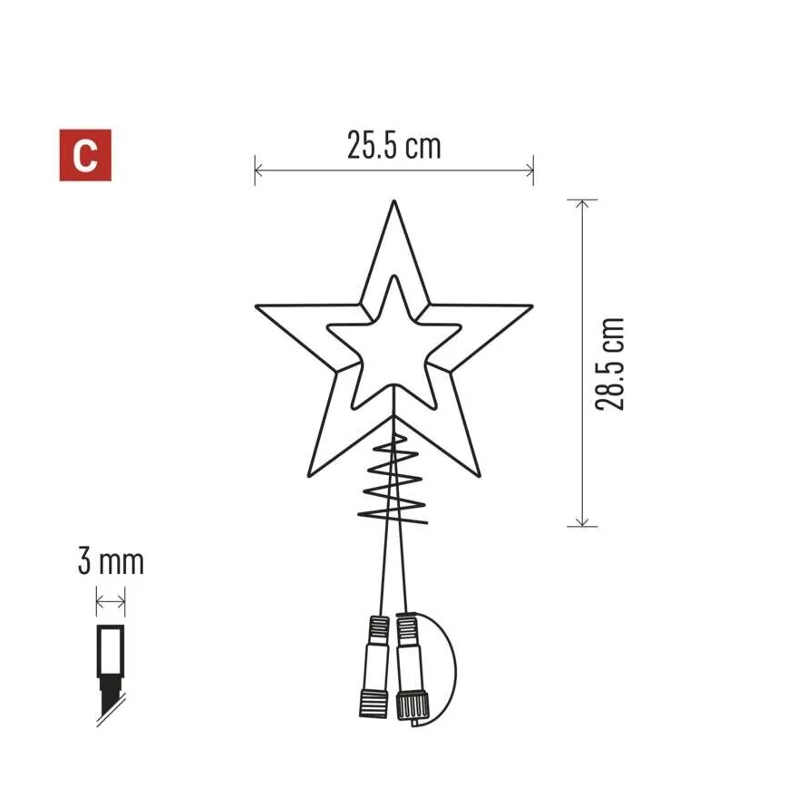 Décoration de Noël extérieure 30xLED/4W/30V IP44 blanc froid
