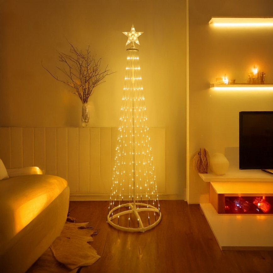 Décoration de Noël d'extérieur LED RGBW dimmable LED/4W/230V 180 cm IP44 sapin + télécommande