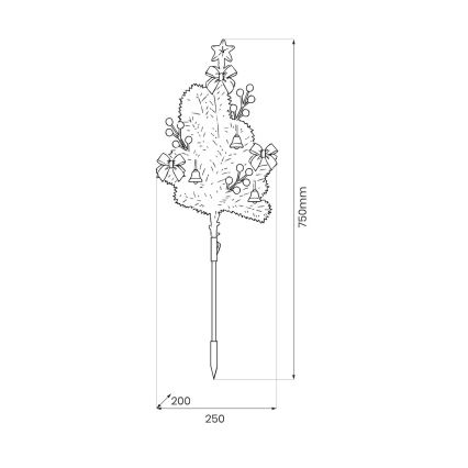 Décoration de Noël LED/1W/230V 75 cm IP44 blanche