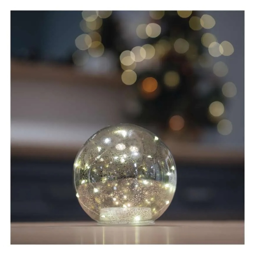 Décoration de Noël LED 20 LED/3xAA, boule Ø 15 cm