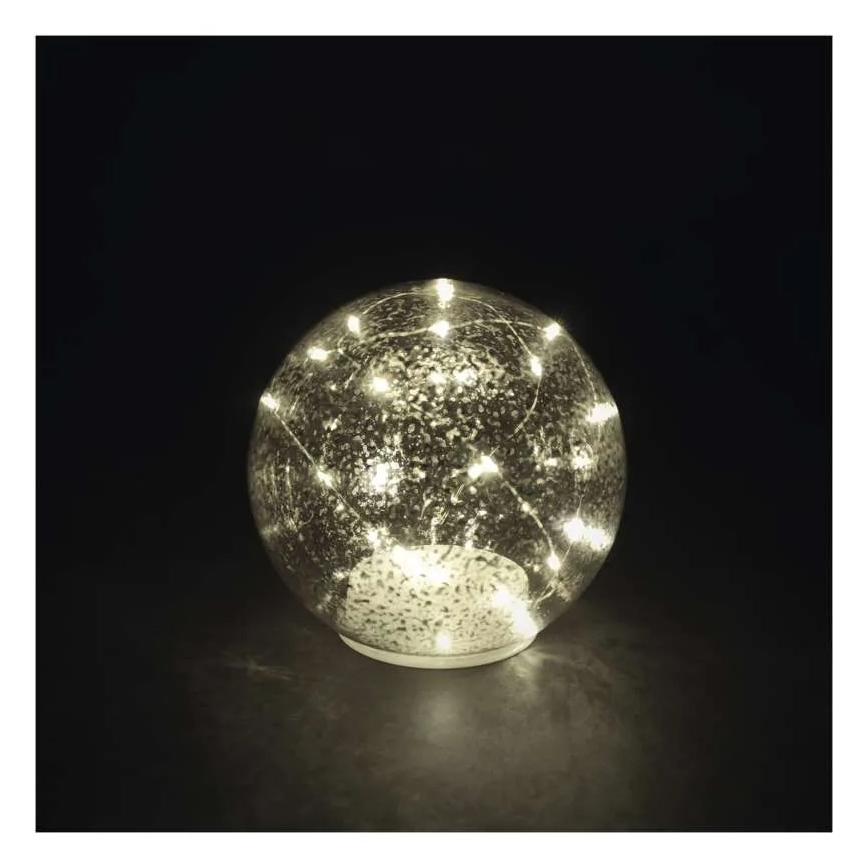 Décoration de Noël LED 20 LED/3xAA, boule Ø 15 cm