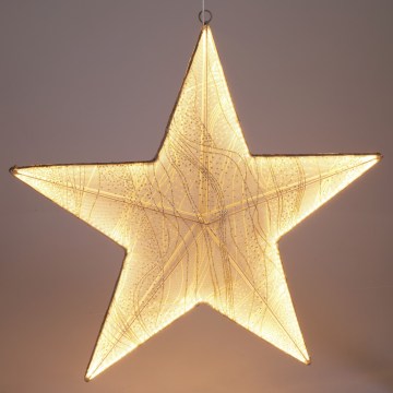 Décoration de Noël LED 248xLED/6W/230V 59 cm blanc chaud étoile/dorée