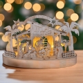 Décoration de Noël LED/2xAA/blanc chaud crèche