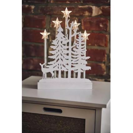 Décoration de Noël LED/2xAA blanc chaud