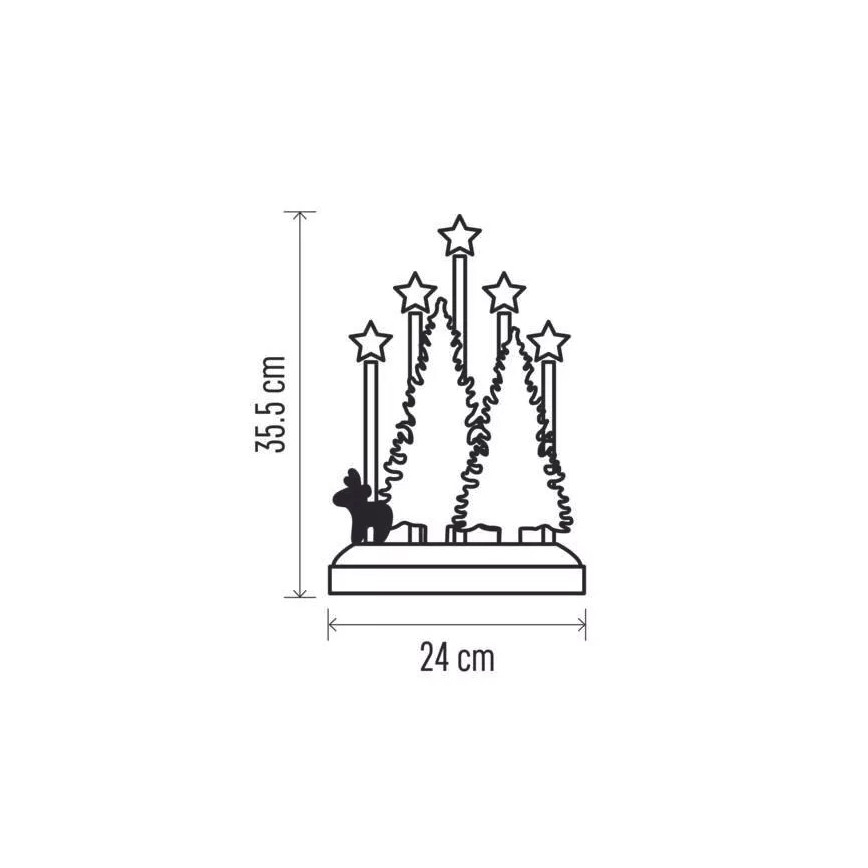 Décoration de Noël LED/2xAA blanc chaud
