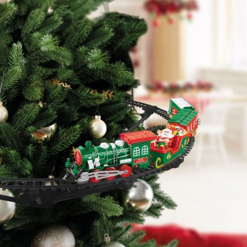 Décoration de Noël LED/2xAA env. 80 cm, petit train pour sapin