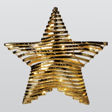 Décoration de Noël LED 30xLED/3xAA 40 cm étoile dorée, blanc chaud