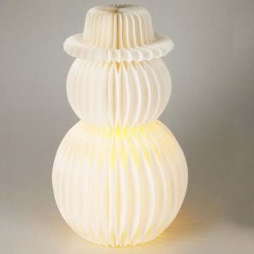 Décoration de Noël LED 39 cm, 12 LED, 3xAA, blanc chaud, bonhomme de neige