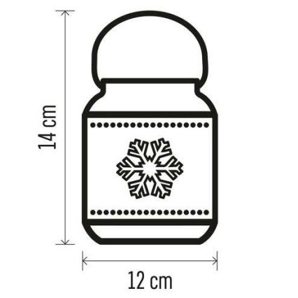 Décoration de Noël LED/3xAAA blanche