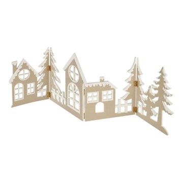 Décoration de Noël LED 40xLED/2xAA, blanc chaud, motif ville
