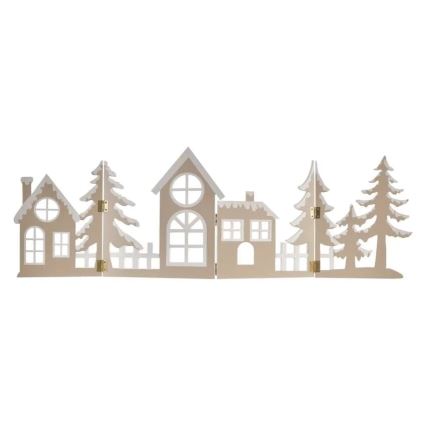 Décoration de Noël LED 40xLED/2xAA, blanc chaud, motif ville