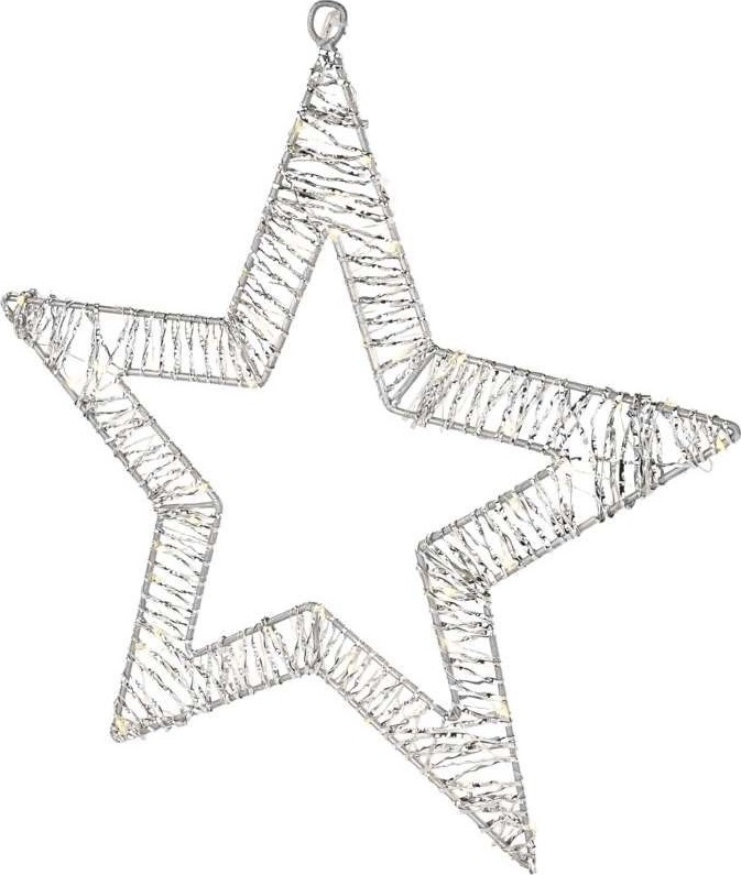 Décoration de Noël LED 60xLED/3AA, blanc chaud, étoile