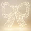 Décoration de Noël LED d'extérieur 720 LED/6W/230V 46 cm IP44 blanc chaud nœud/blanc