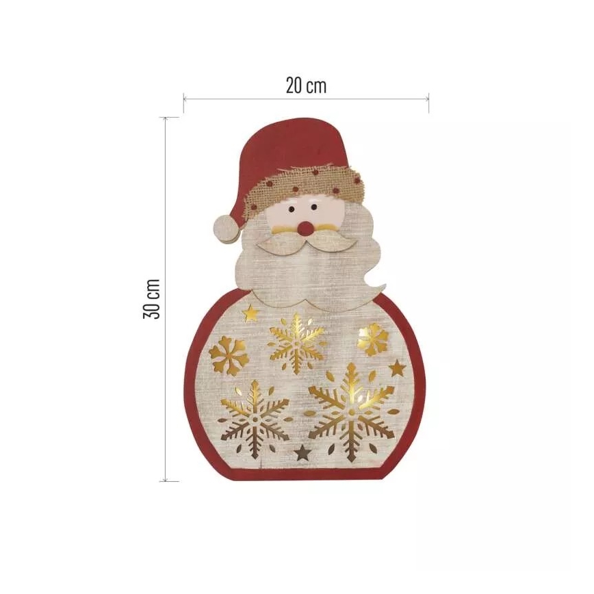Décoration de Noël LED LED/2xAAA Santa