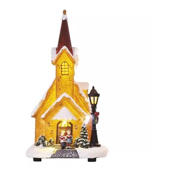 Décoration de Noël LED LED/3xAA église