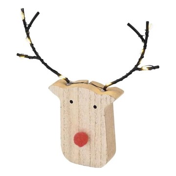 Décoration de Noël LED, renne, 8xLED/2xAAA