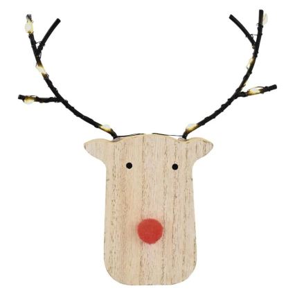 Décoration de Noël LED, renne, 8xLED/2xAAA