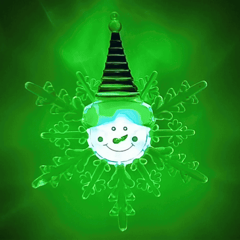 Décoration de Noël LED RVB à ventouse — bonhomme de neige LED/3xLR44 rouge/bleu/vert